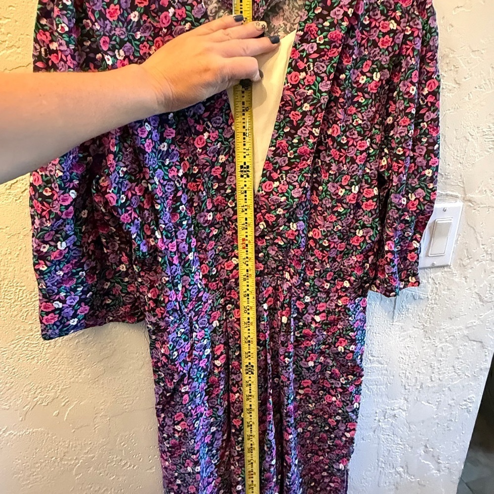 Sweet Miranda Vintage 80’s 90’s Floral Long Sleeve Dress Womens Sz 12 - Picture 15 of 16